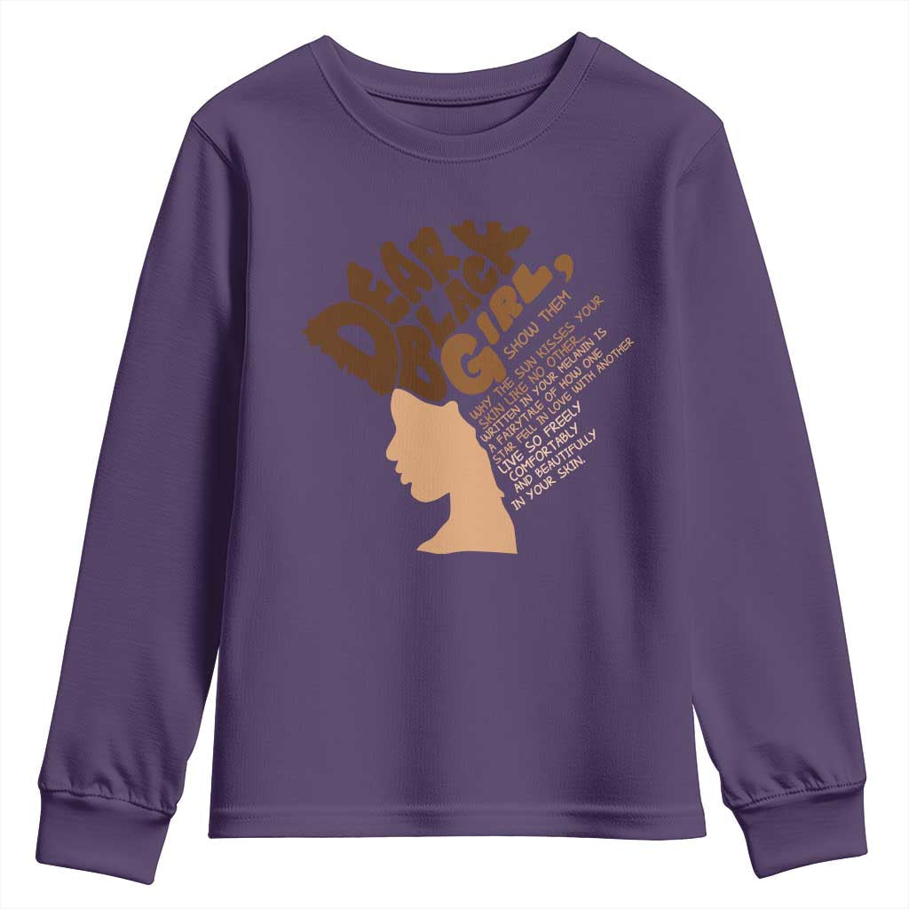 Dear Black Girl Black Women Pride Youth Sweatshirt TS09