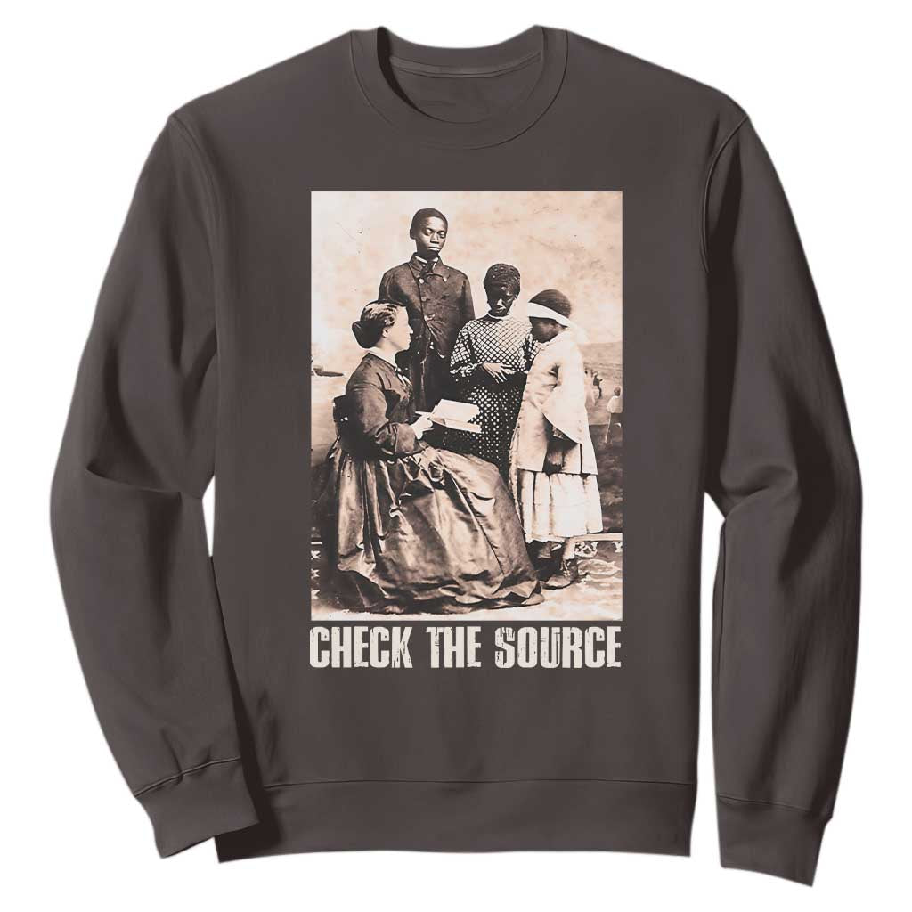 Black History Sweatshirt Check The Source African American Pride TS09