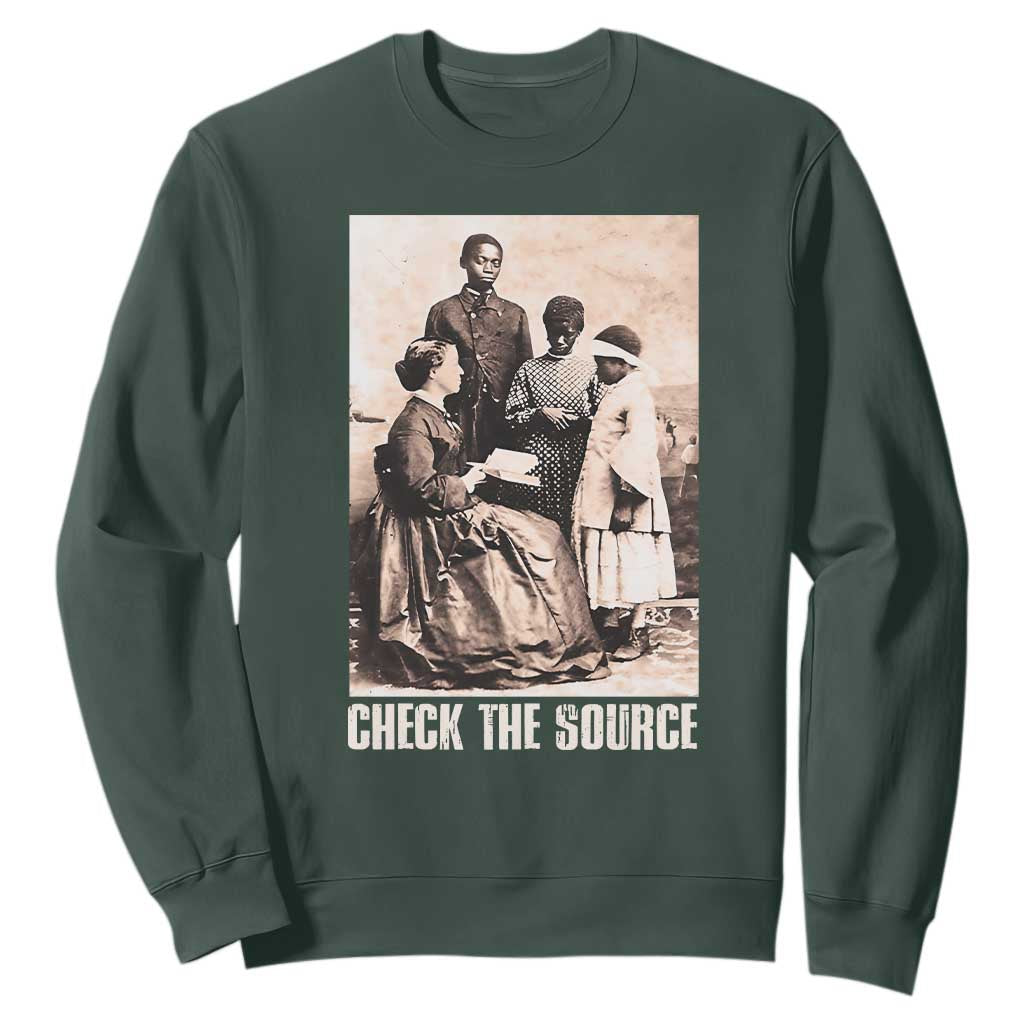Black History Sweatshirt Check The Source African American Pride TS09