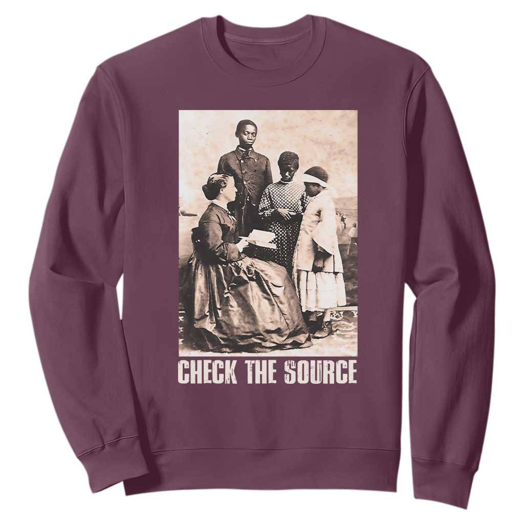 Black History Sweatshirt Check The Source African American Pride TS09