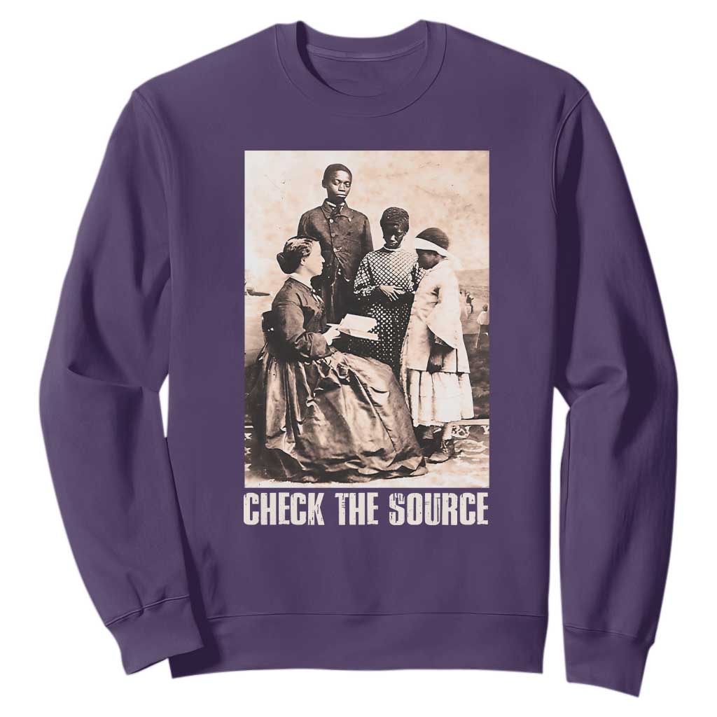 Black History Sweatshirt Check The Source African American Pride TS09