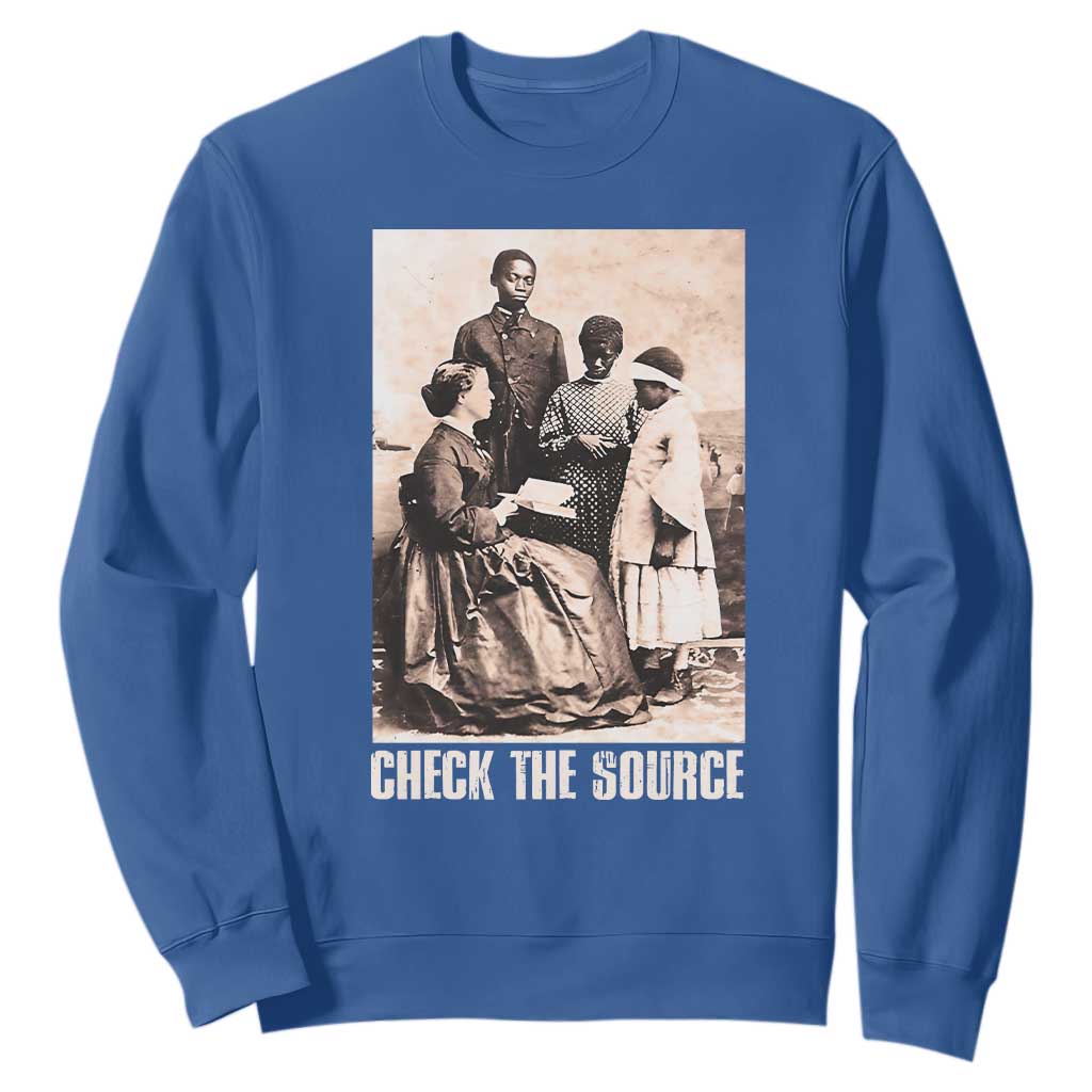 Black History Sweatshirt Check The Source African American Pride TS09