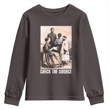 Black History Youth Sweatshirt Check The Source African American Pride TS09