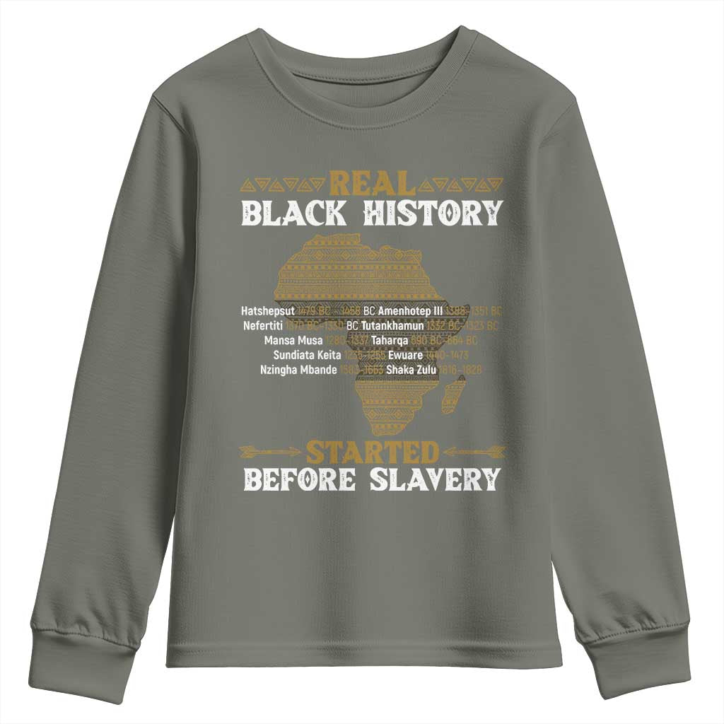 Real Black History Started Before Slavery Youth Sweatshirt TS09