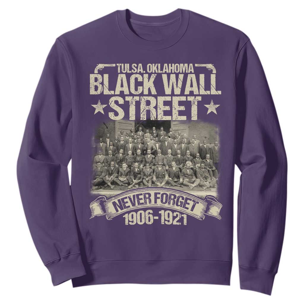 Black Wall Street Sweatshirt Never Forget 1906 1921 Tulsa Black History TS09