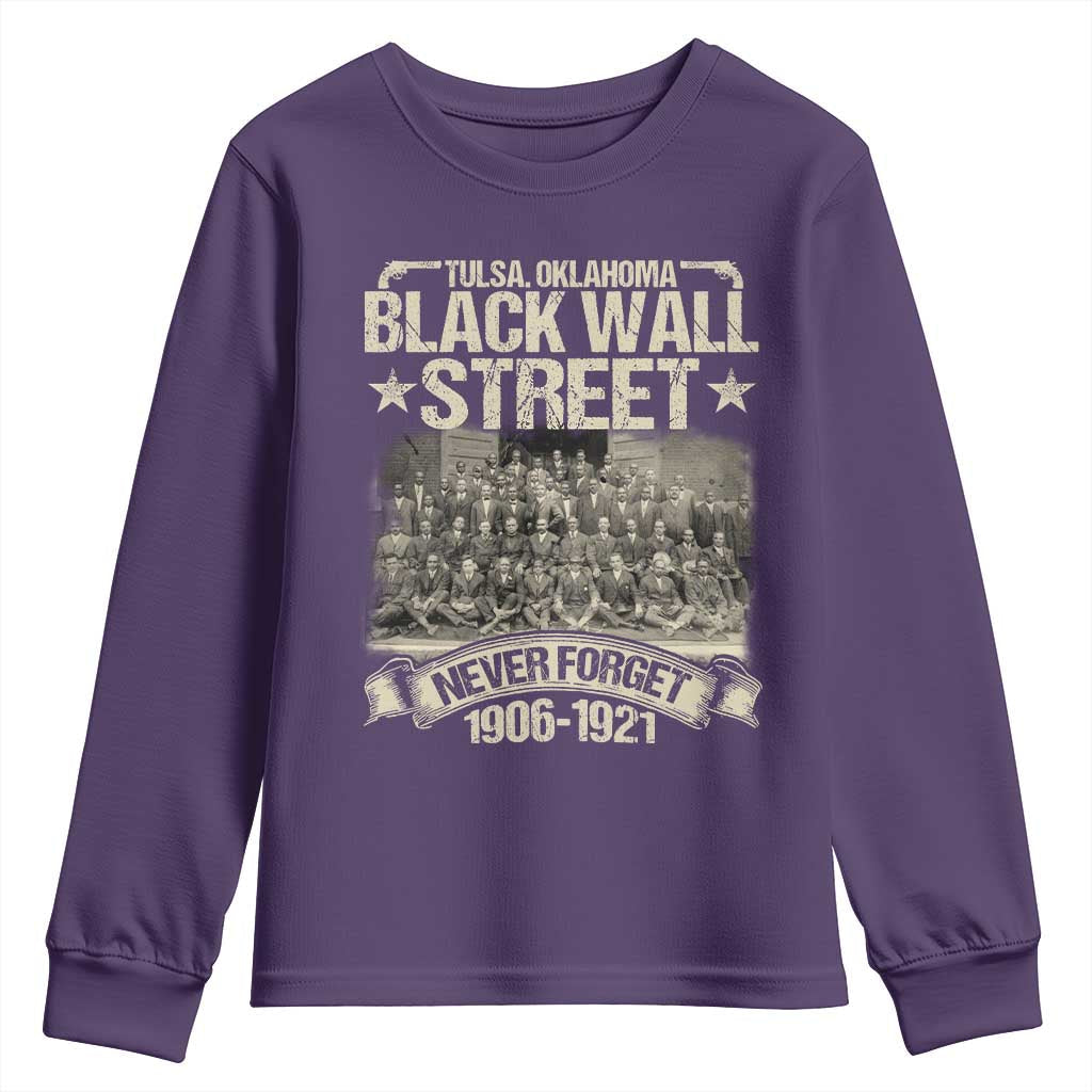 Black Wall Street Youth Sweatshirt Never Forget 1906 1921 Tulsa Black History TS09