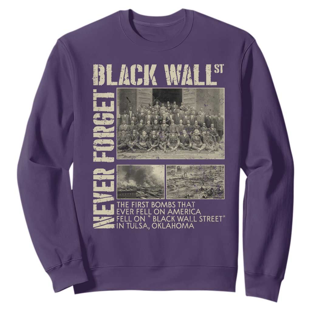 Black Wall Street Sweatshirt Never Forget Tulsa Black History Month TS09