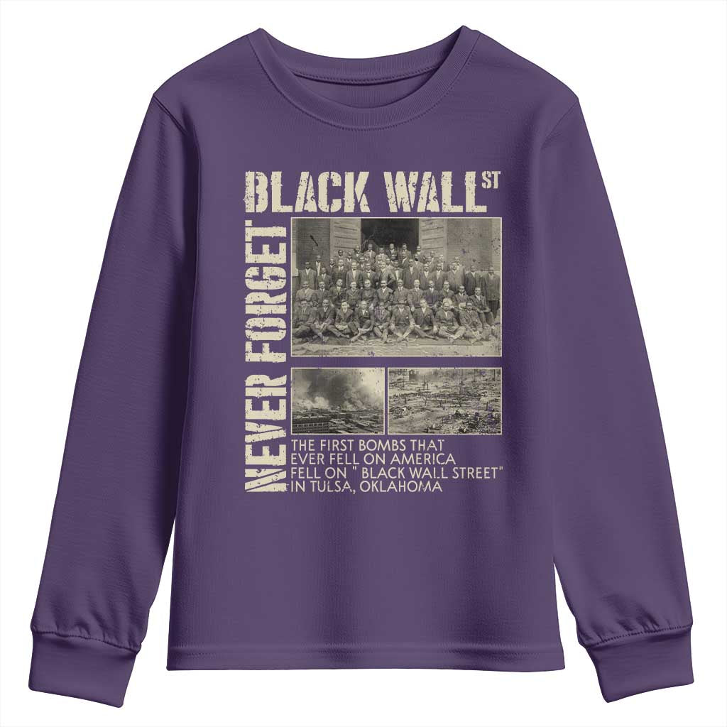 Black Wall Street Youth Sweatshirt Never Forget Tulsa Black History Month TS09