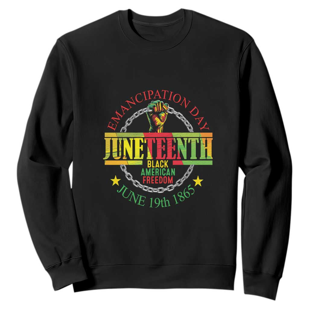 1865 Juneteenth Sweatshirt Emancipation Day Black American Freedom Melanin Pride TS09