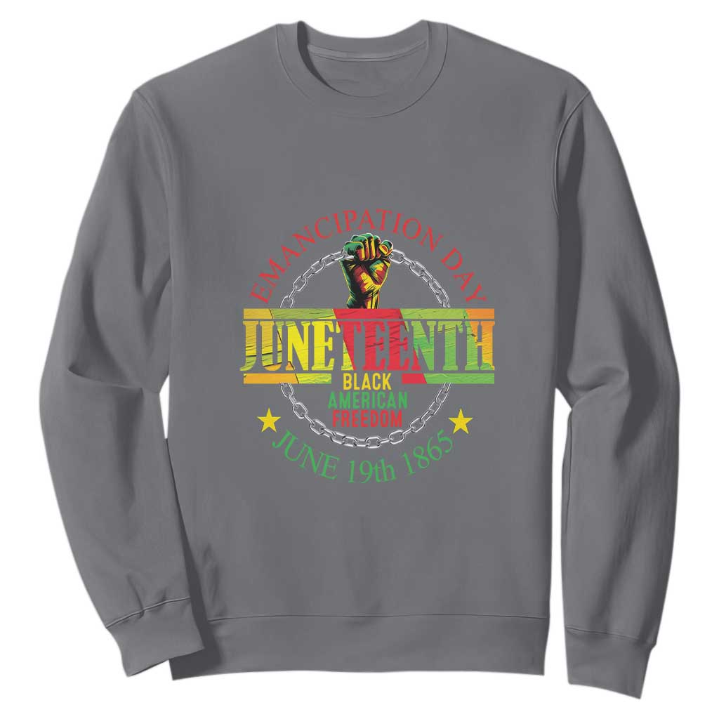 1865 Juneteenth Sweatshirt Emancipation Day Black American Freedom Melanin Pride TS09