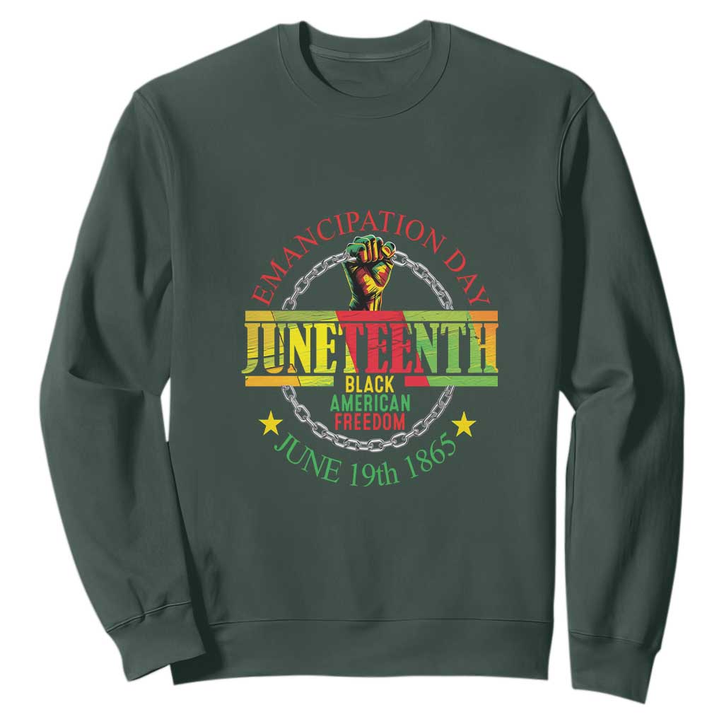 1865 Juneteenth Sweatshirt Emancipation Day Black American Freedom Melanin Pride TS09