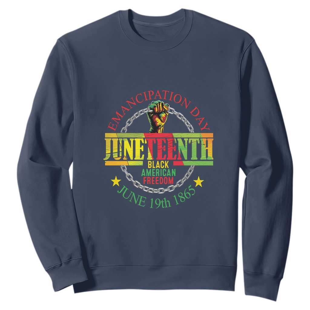 1865 Juneteenth Sweatshirt Emancipation Day Black American Freedom Melanin Pride TS09