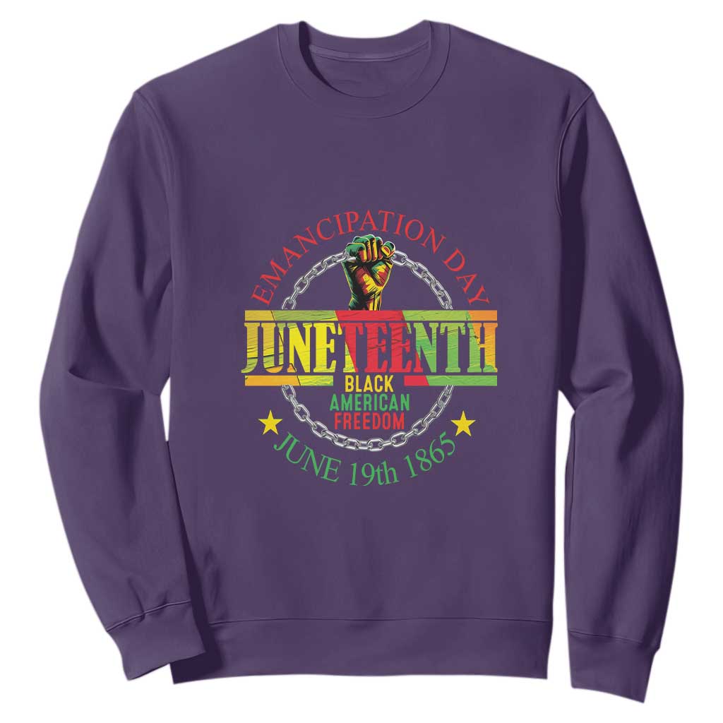 1865 Juneteenth Sweatshirt Emancipation Day Black American Freedom Melanin Pride TS09