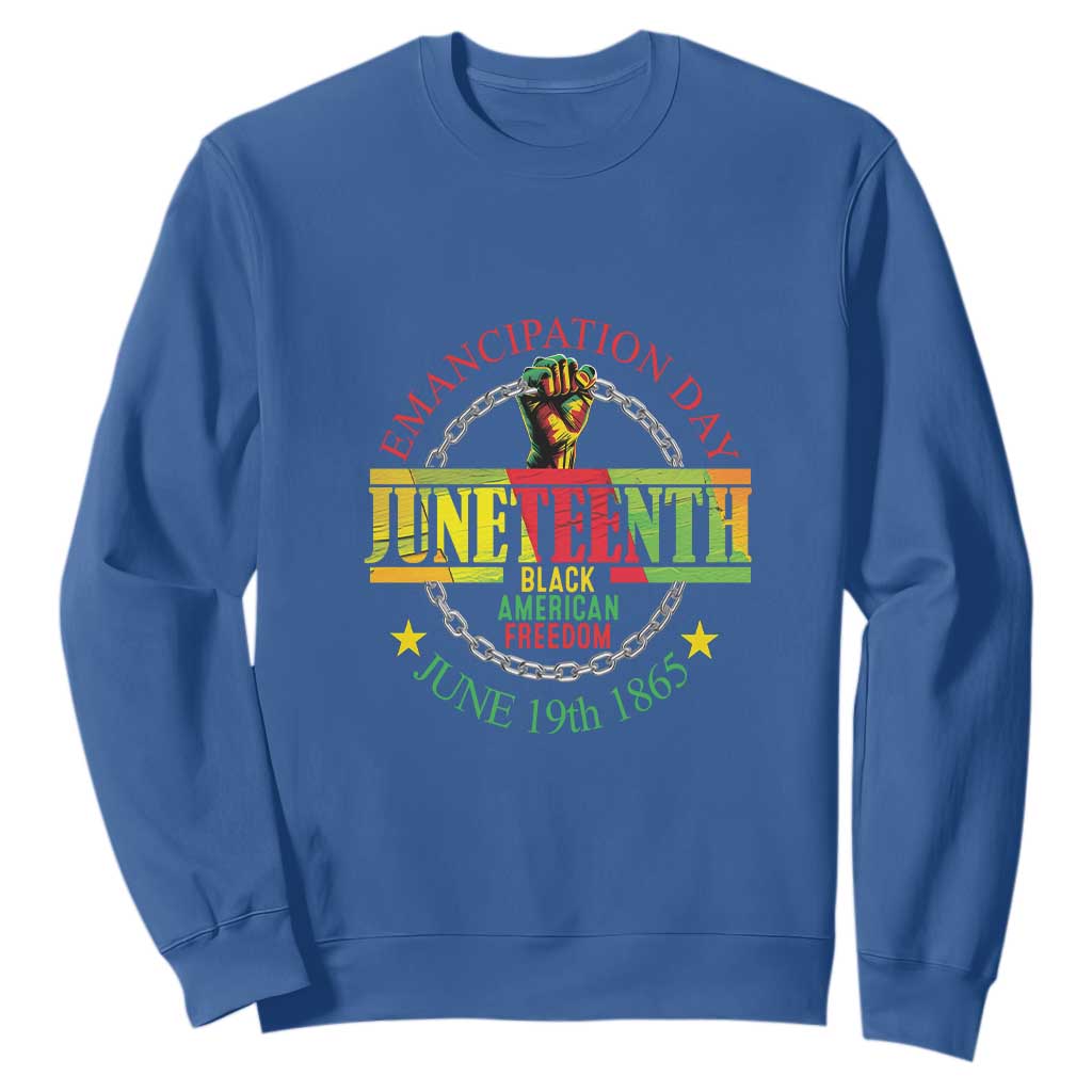 1865 Juneteenth Sweatshirt Emancipation Day Black American Freedom Melanin Pride TS09