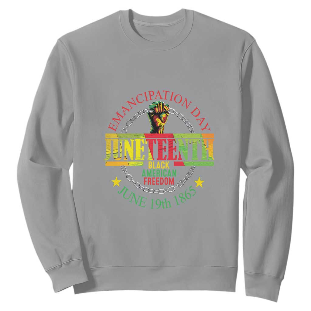 1865 Juneteenth Sweatshirt Emancipation Day Black American Freedom Melanin Pride TS09
