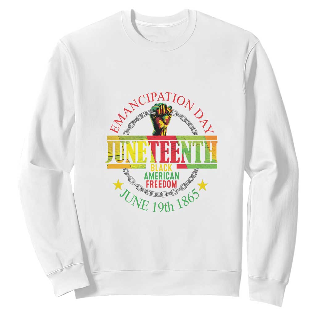 1865 Juneteenth Sweatshirt Emancipation Day Black American Freedom Melanin Pride TS09
