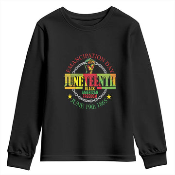 1865 Juneteenth Youth Sweatshirt Emancipation Day Black American Freedom Melanin Pride TS09