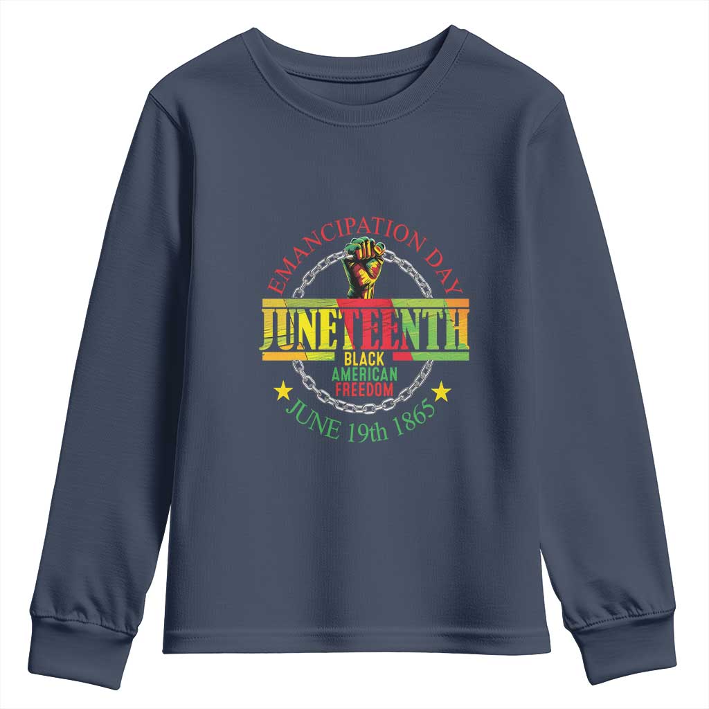 1865 Juneteenth Youth Sweatshirt Emancipation Day Black American Freedom Melanin Pride TS09