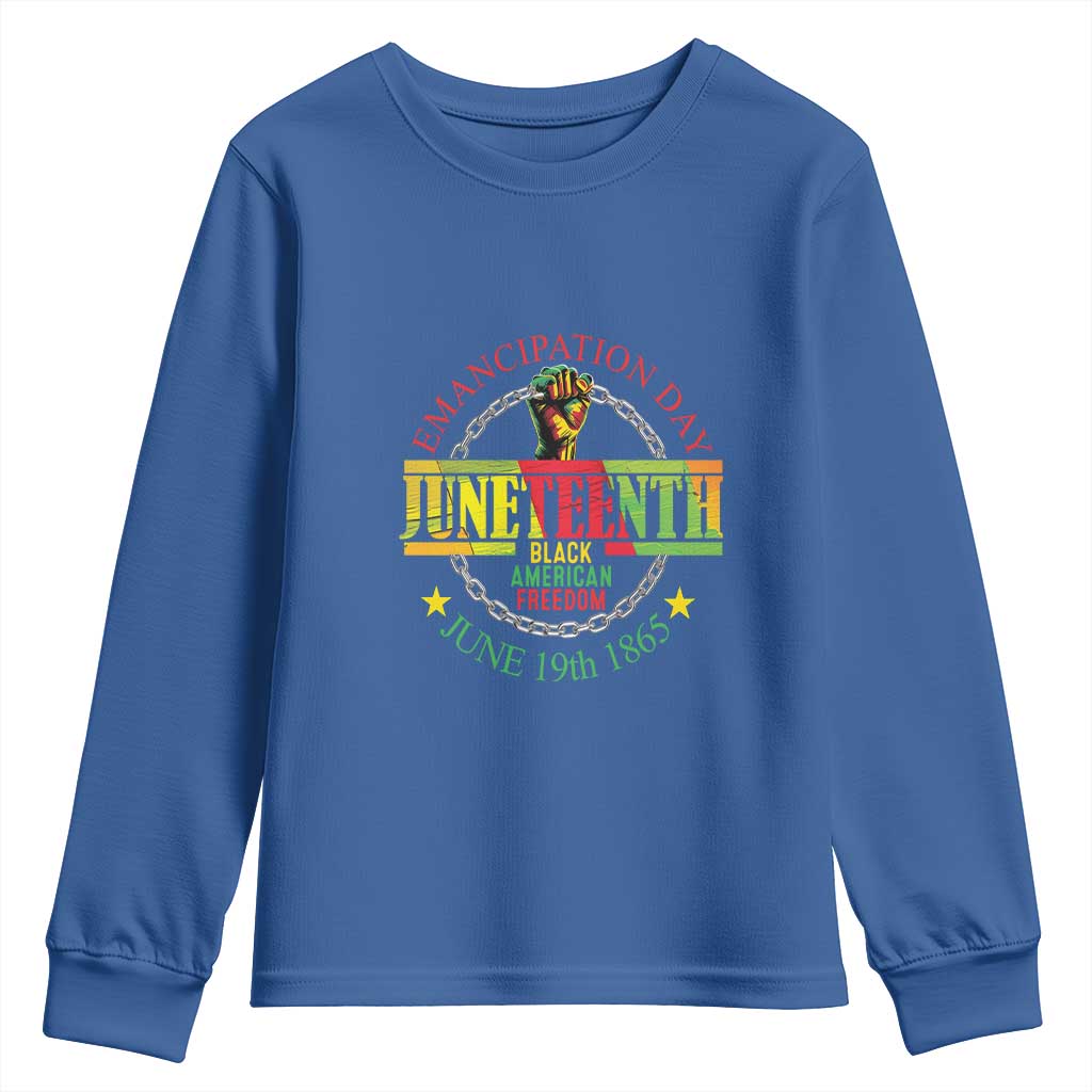 1865 Juneteenth Youth Sweatshirt Emancipation Day Black American Freedom Melanin Pride TS09