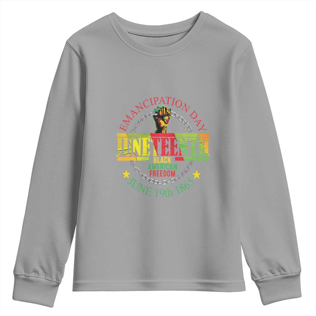 1865 Juneteenth Youth Sweatshirt Emancipation Day Black American Freedom Melanin Pride TS09