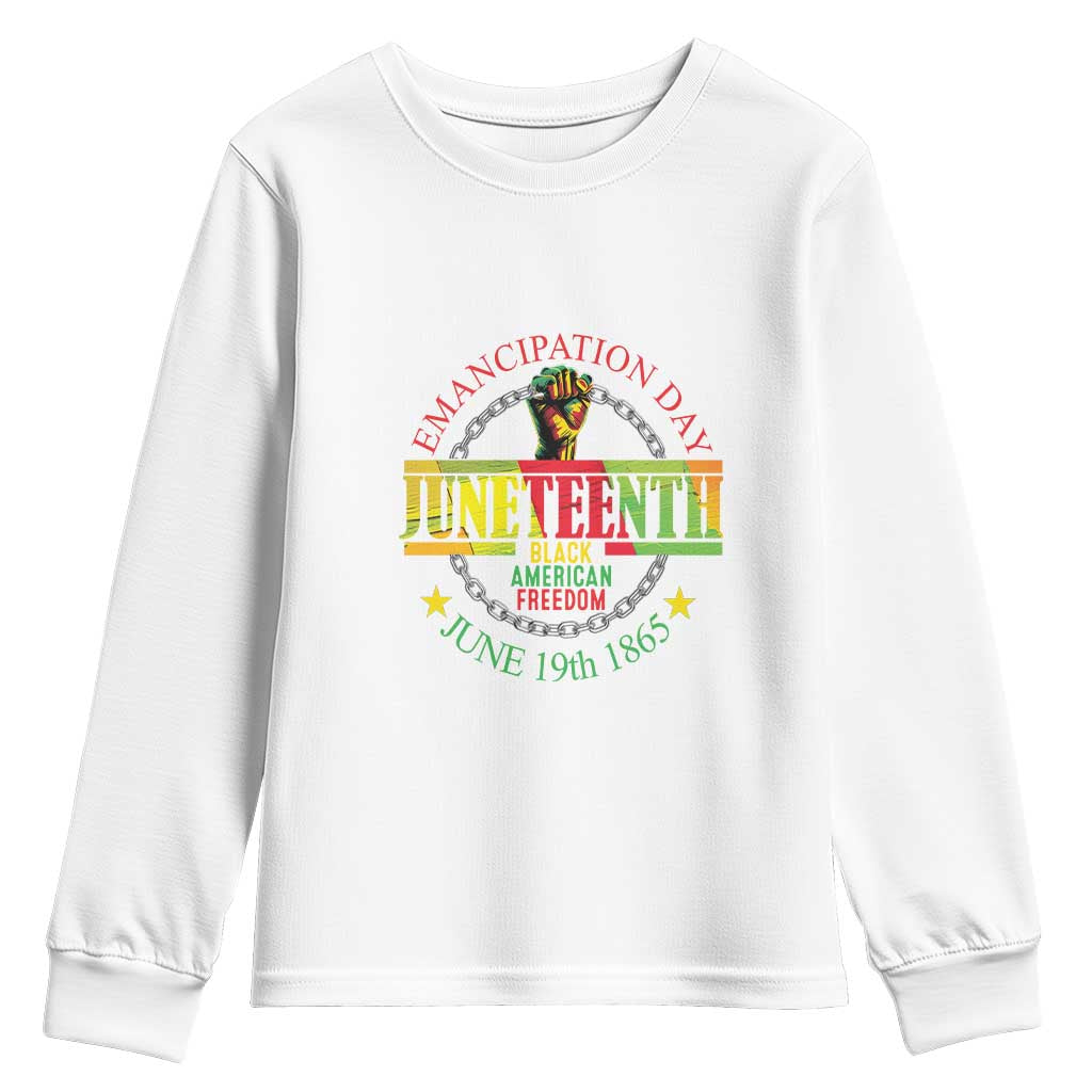 1865 Juneteenth Youth Sweatshirt Emancipation Day Black American Freedom Melanin Pride TS09