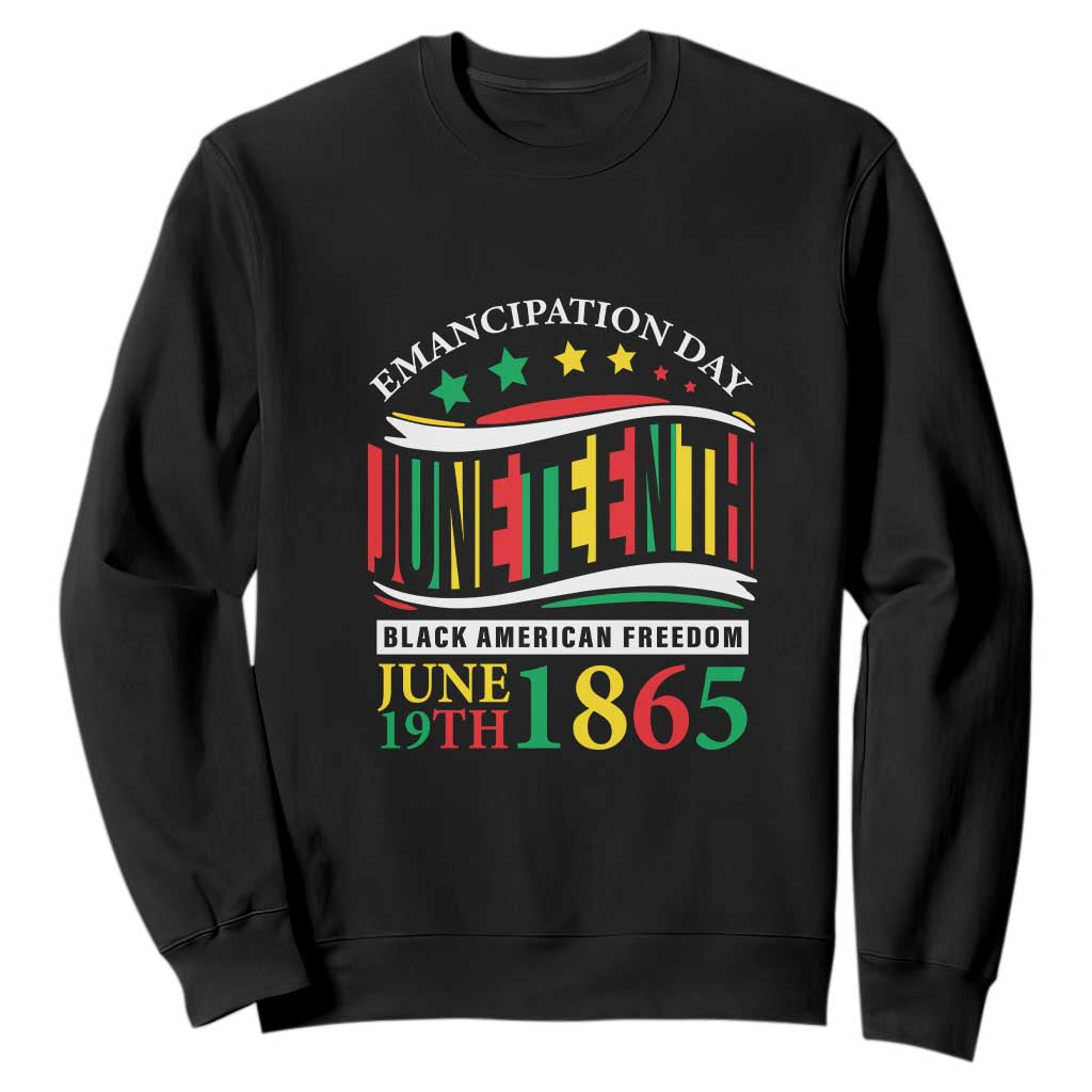 1865 Juneteenth Sweatshirt Emancipation Day Black American Freedom Black Pride TS09
