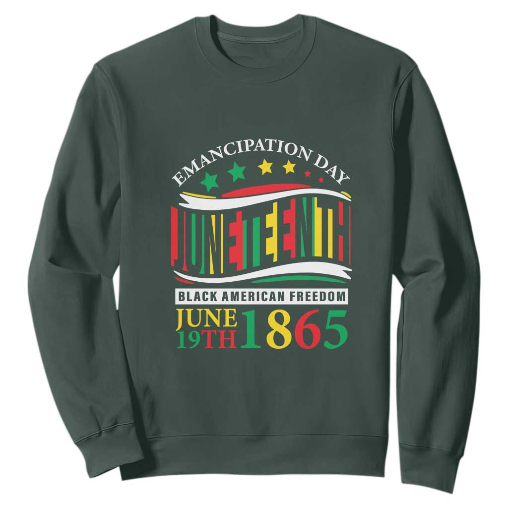 1865 Juneteenth Sweatshirt Emancipation Day Black American Freedom Black Pride TS09