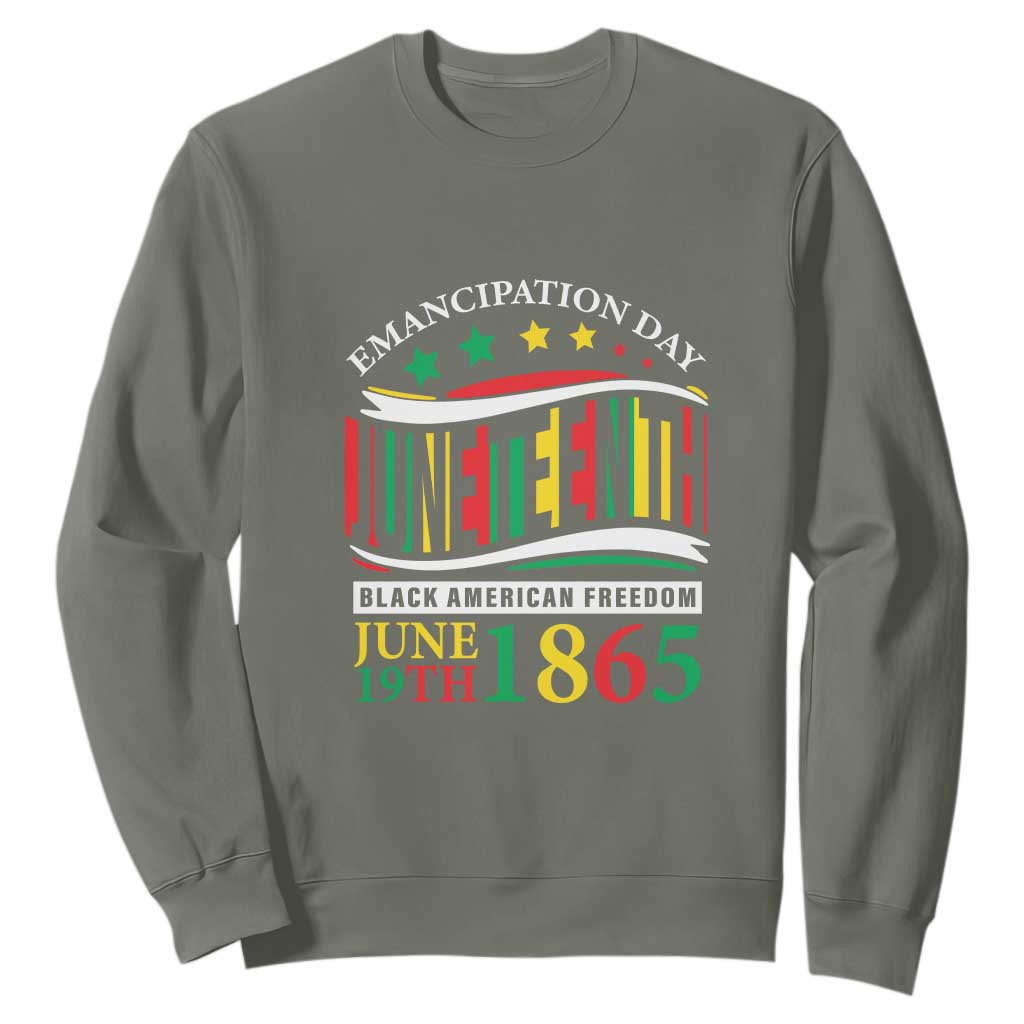 1865 Juneteenth Sweatshirt Emancipation Day Black American Freedom Black Pride TS09