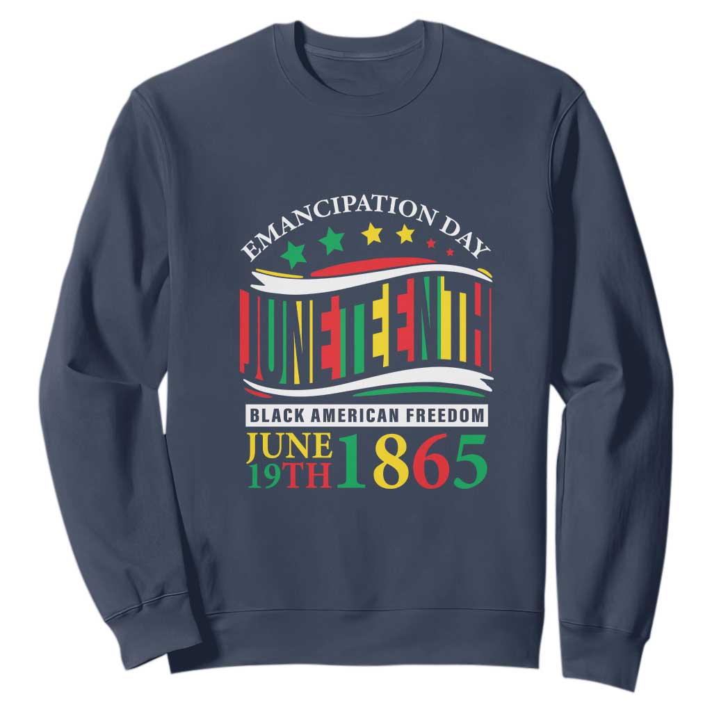 1865 Juneteenth Sweatshirt Emancipation Day Black American Freedom Black Pride TS09