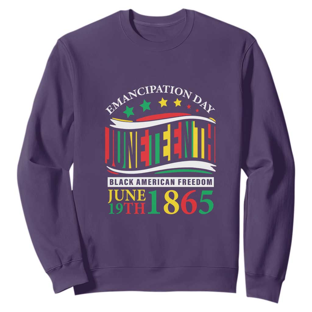 1865 Juneteenth Sweatshirt Emancipation Day Black American Freedom Black Pride TS09