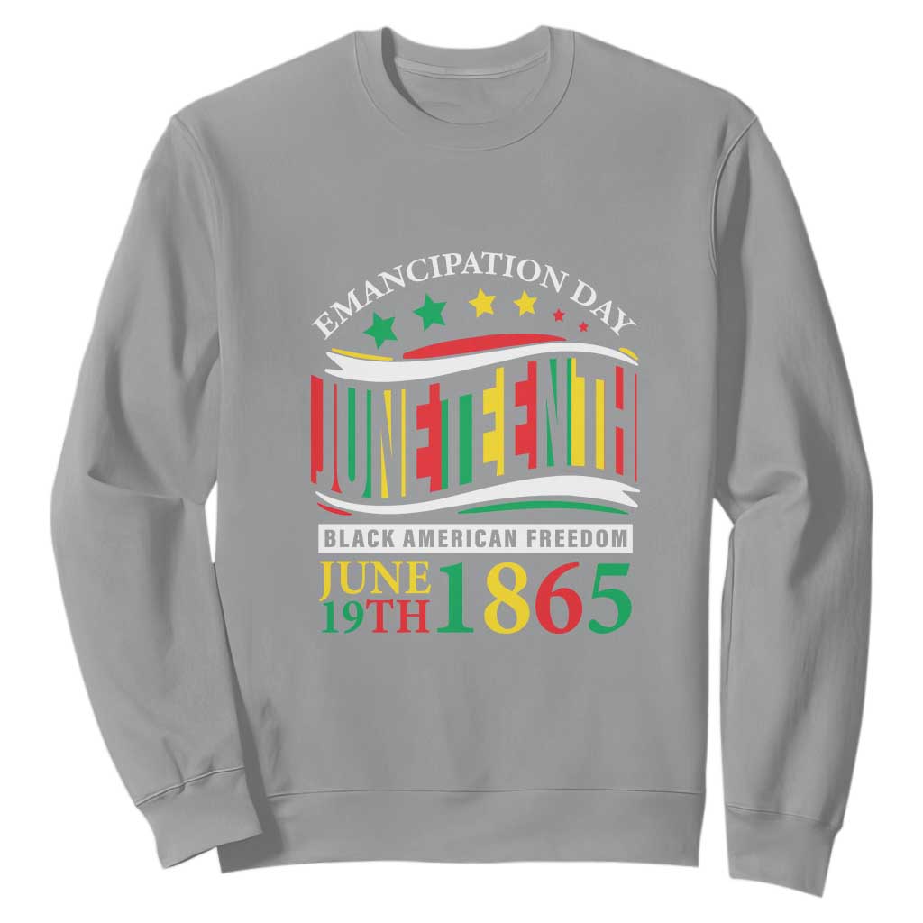 1865 Juneteenth Sweatshirt Emancipation Day Black American Freedom Black Pride TS09