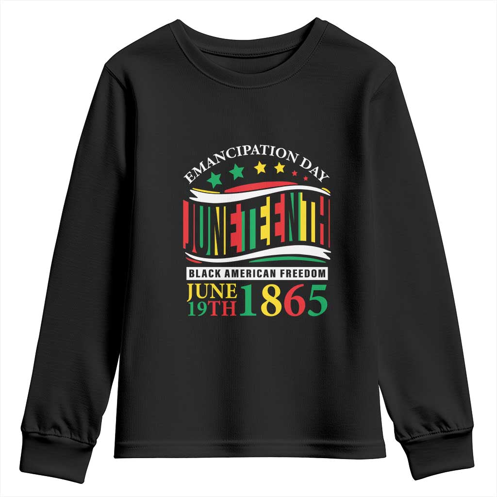 1865 Juneteenth Youth Sweatshirt Emancipation Day Black American Freedom Black Pride TS09