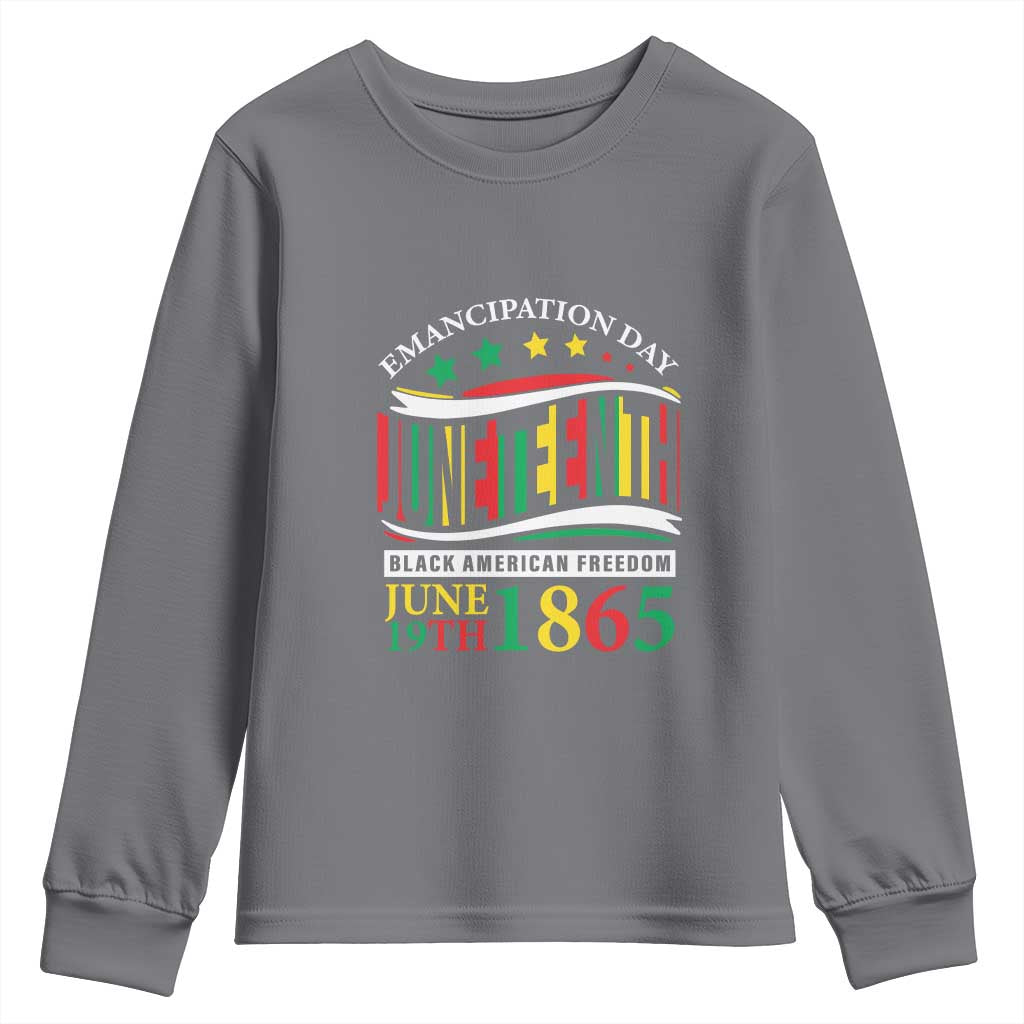 1865 Juneteenth Youth Sweatshirt Emancipation Day Black American Freedom Black Pride TS09