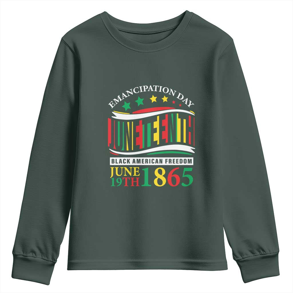 1865 Juneteenth Youth Sweatshirt Emancipation Day Black American Freedom Black Pride TS09