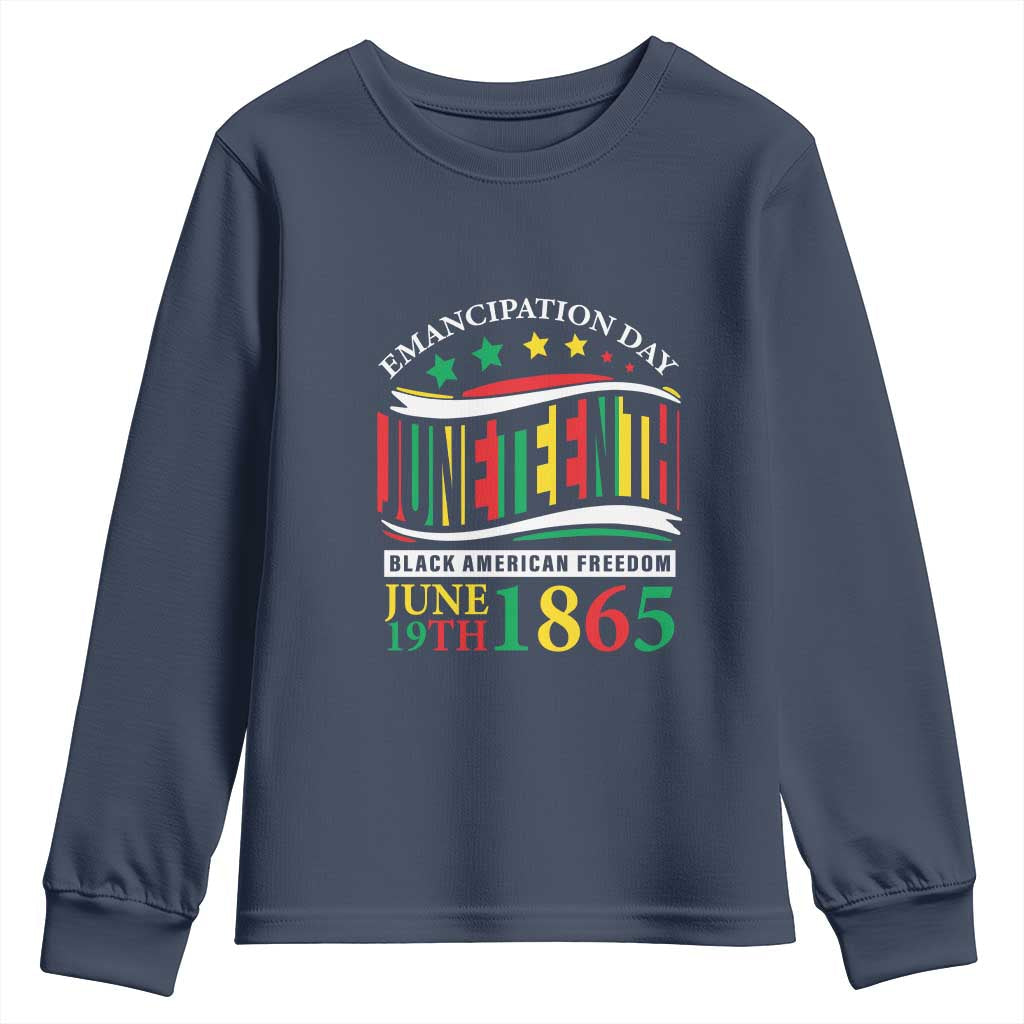 1865 Juneteenth Youth Sweatshirt Emancipation Day Black American Freedom Black Pride TS09