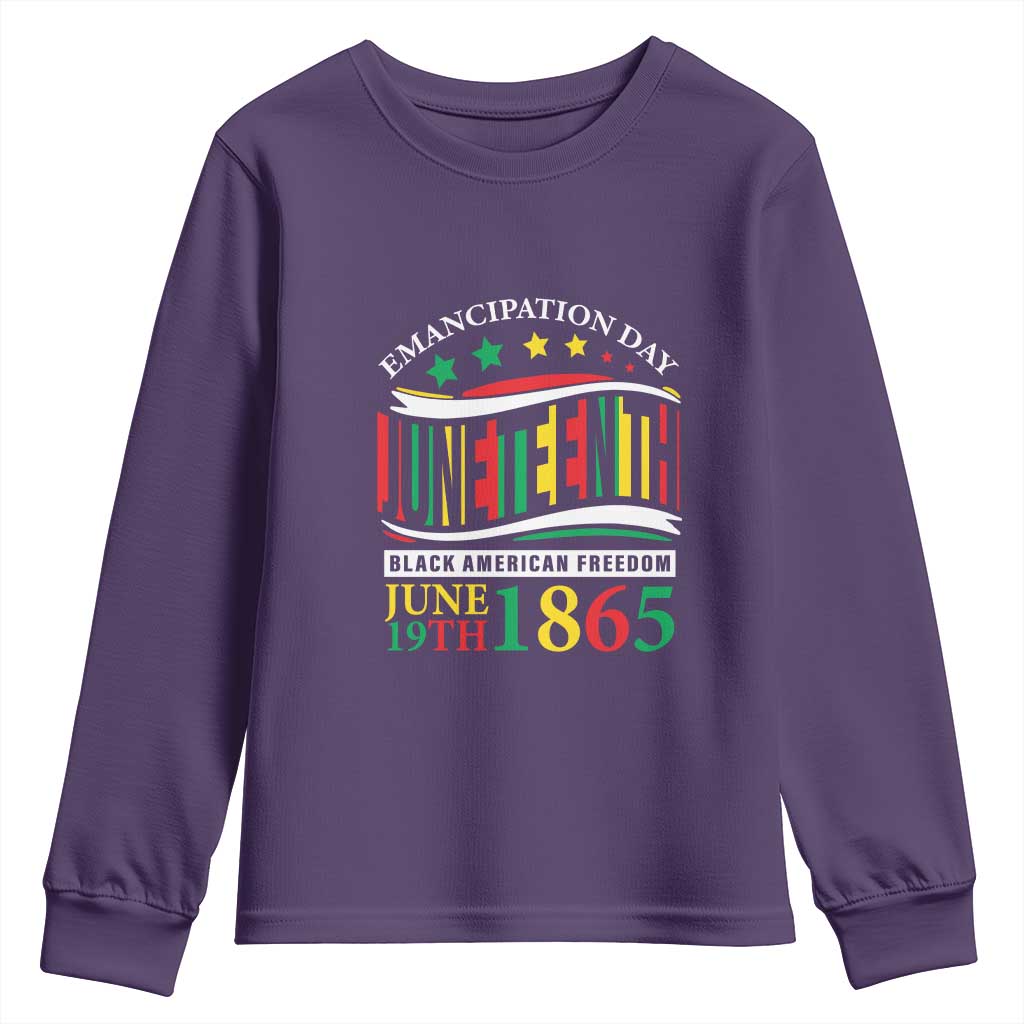 1865 Juneteenth Youth Sweatshirt Emancipation Day Black American Freedom Black Pride TS09