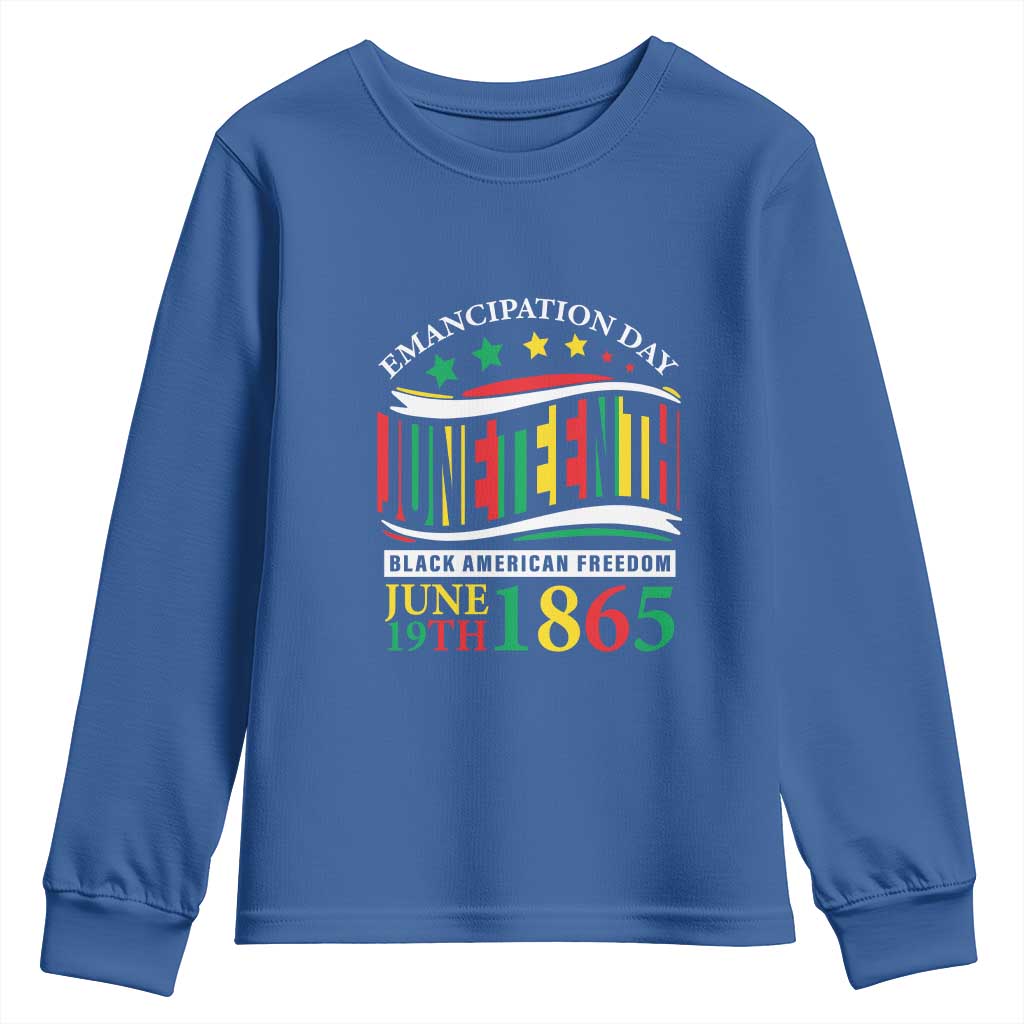 1865 Juneteenth Youth Sweatshirt Emancipation Day Black American Freedom Black Pride TS09