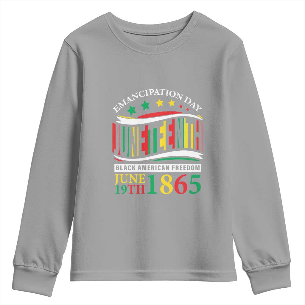 1865 Juneteenth Youth Sweatshirt Emancipation Day Black American Freedom Black Pride TS09
