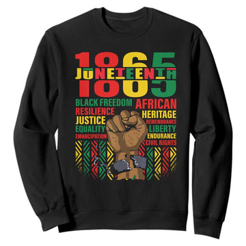 1865 Juneteenth Sweatshirt Black Freedom African Resilience Remembrance TS09