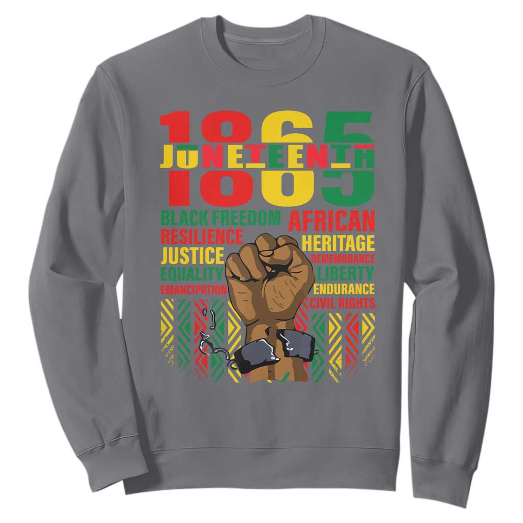 1865 Juneteenth Sweatshirt Black Freedom African Resilience Remembrance TS09
