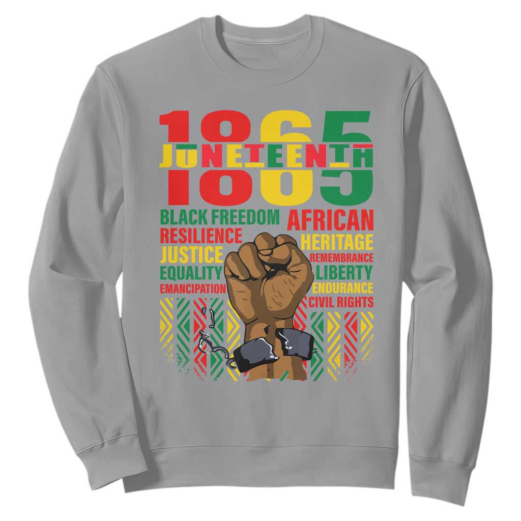 1865 Juneteenth Sweatshirt Black Freedom African Resilience Remembrance TS09