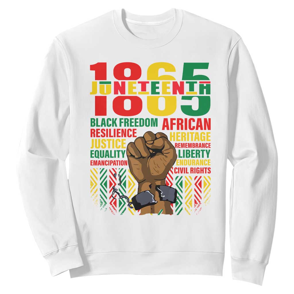 1865 Juneteenth Sweatshirt Black Freedom African Resilience Remembrance TS09
