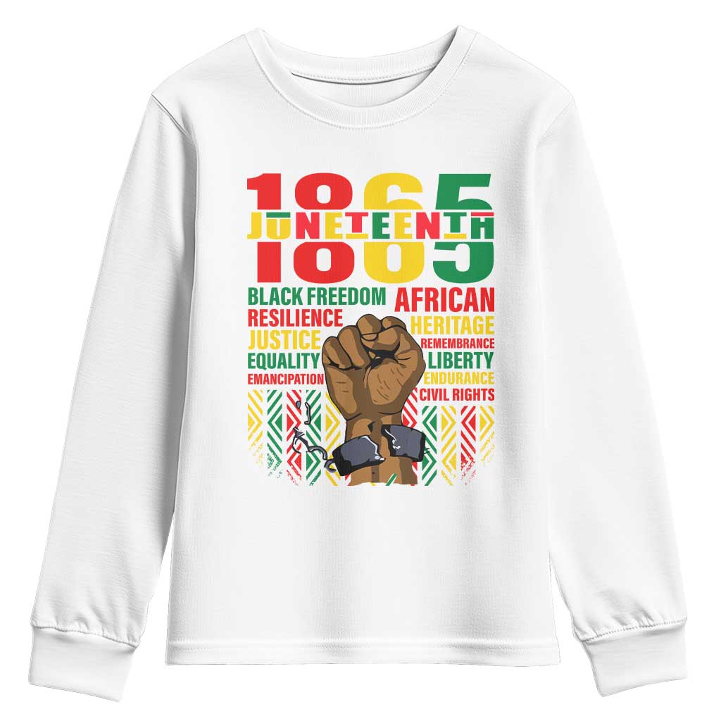 1865 Juneteenth Youth Sweatshirt Black Freedom African Resilience Remembrance TS09