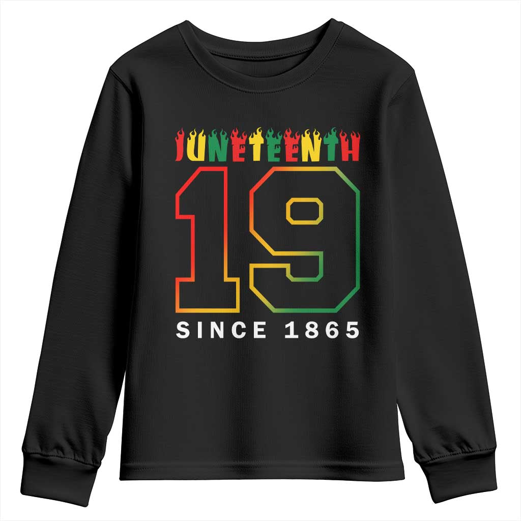 Melanin Black Freedom 1865 Juneteenth Youth Sweatshirt TS09