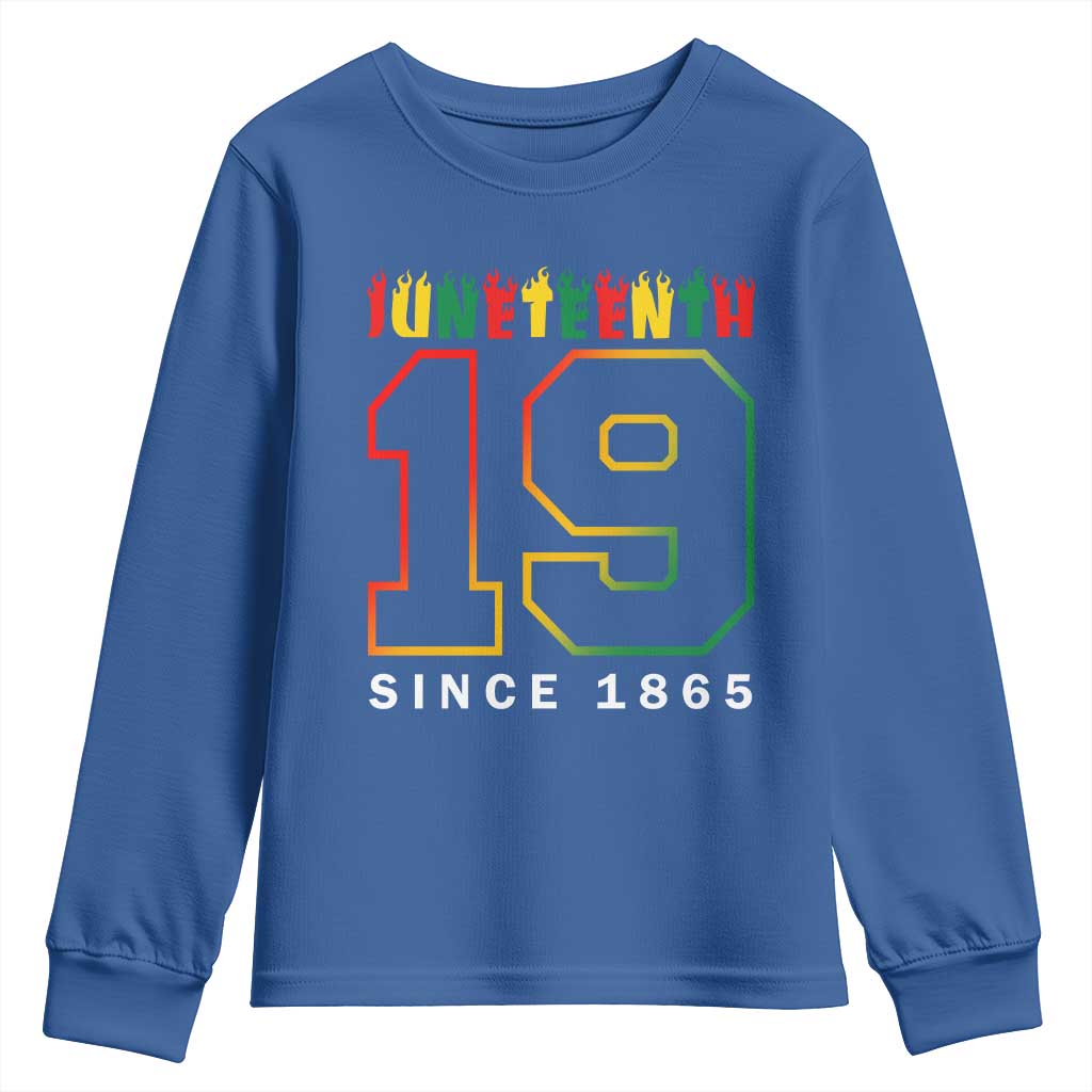 Melanin Black Freedom 1865 Juneteenth Youth Sweatshirt TS09