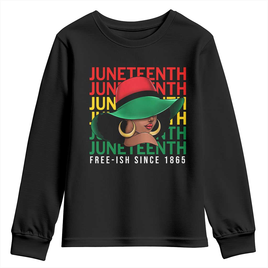 Juneteenth Youth Sweatshirt Freeish Since 1865 Melanin Black Women Pride TS09