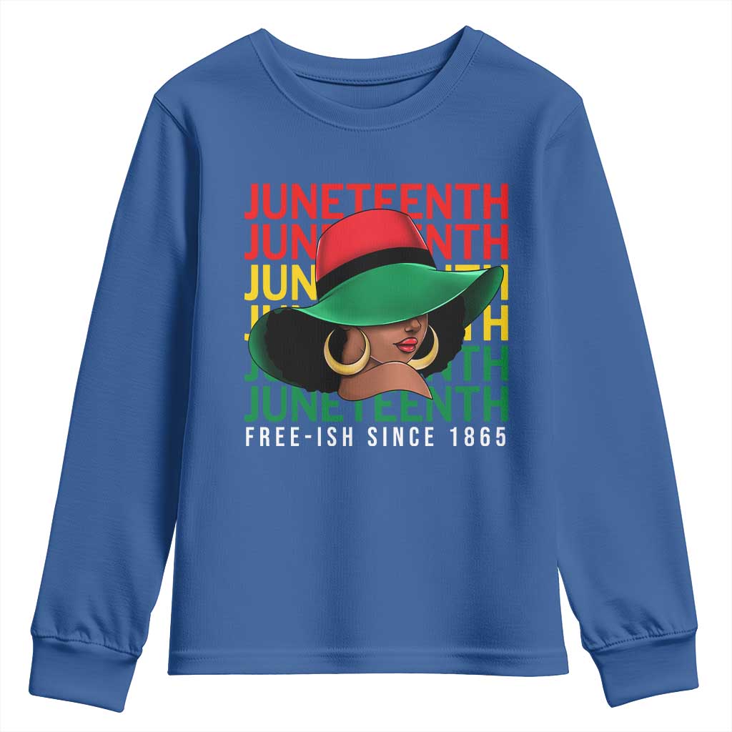 Juneteenth Youth Sweatshirt Freeish Since 1865 Melanin Black Women Pride TS09