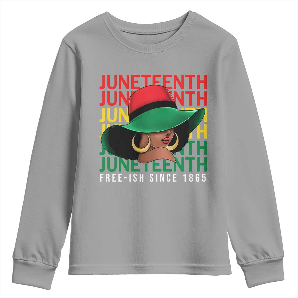 Juneteenth Youth Sweatshirt Freeish Since 1865 Melanin Black Women Pride TS09