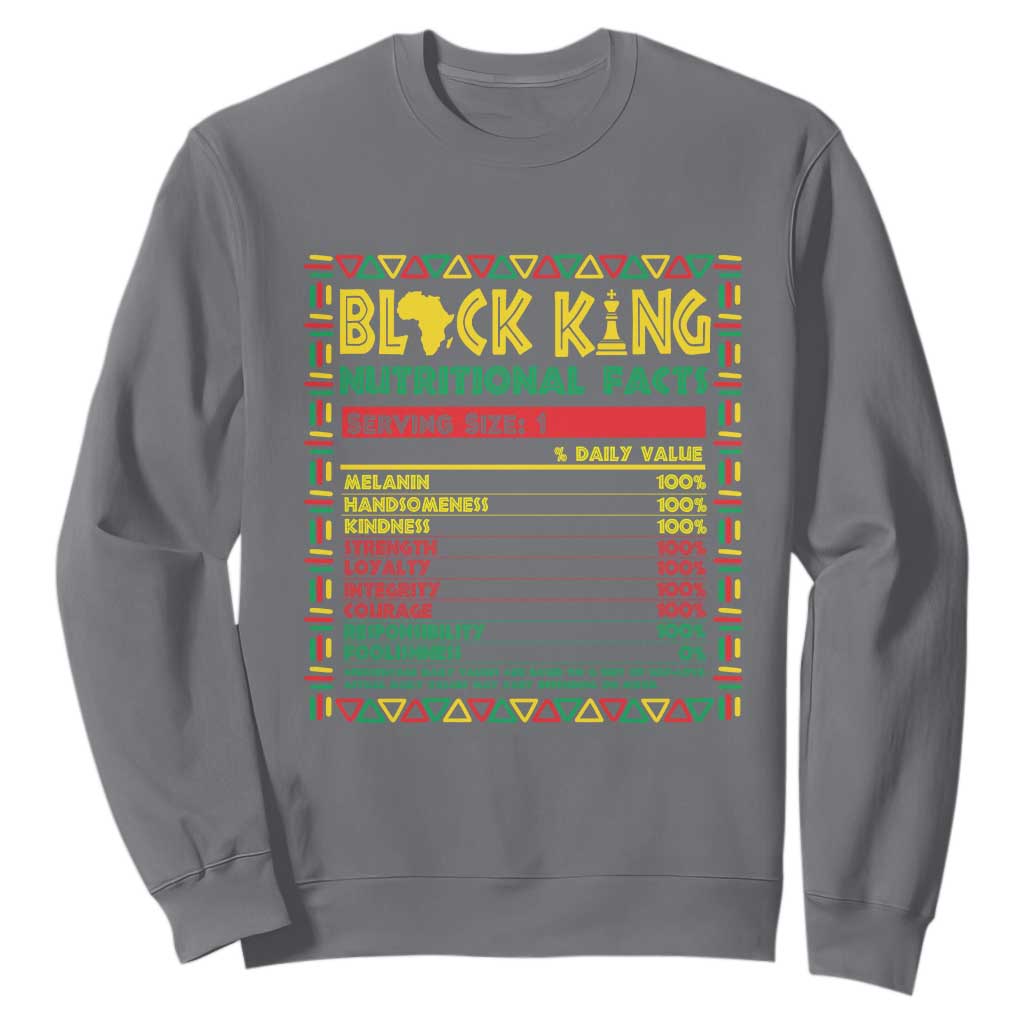 Juneteenth Sweatshirt Black King Nutritional Facts African American TS09