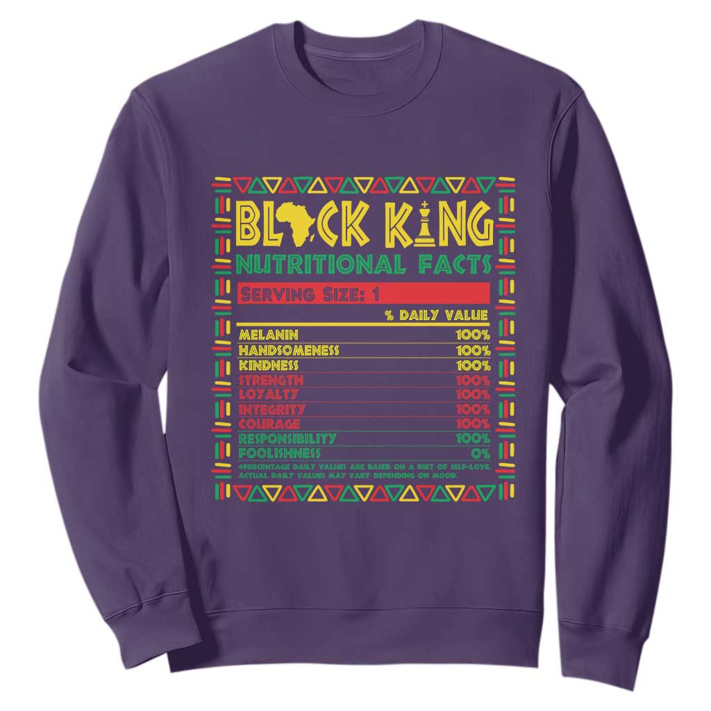 Juneteenth Sweatshirt Black King Nutritional Facts African American TS09